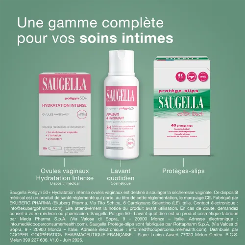 Ovules Vaginaux - Hydratation intense Poligyn 50+